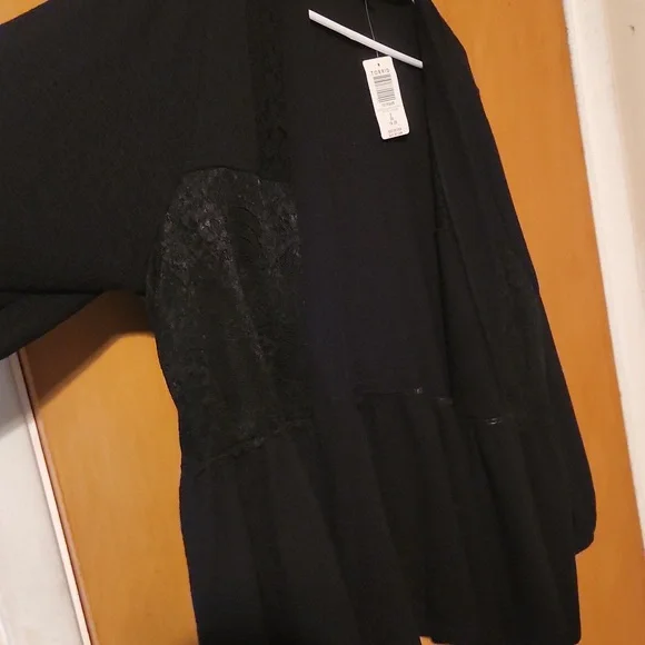 Torrid Black Lace Babydoll Cardigan  Size 18/20 (Torrid Size 2) - Picture 4 of 7